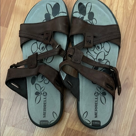 Merrell Dark Brown Strappy Sandals Bracken - Picture 2 of 7